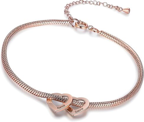 Personalized Grandma Bracelet with Grandkids Names - Custom Made Family Charm Bracelet for Grandmother, Mother, Wife - Gift for Nana on Mother's Day, Birthdays, Anniversaries in Saudi Arabia