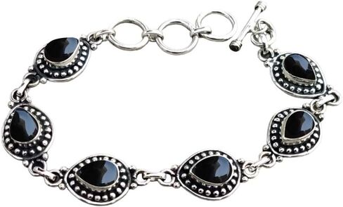 925 Silver Overlay Bracelet, Pear Natural Gemstone Bracelet, Handmade Birthstone Bracelet Women Jewelry Gifts For Her Wife Women Sister Girlfriend (turquoise) in Saudi Arabia
