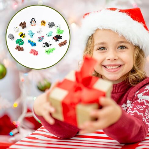 21 pcs Mini 3D Printed Animal Figurines, Flexible Articulated Fidget Toys, Cute Desk Decor, Party Favors, Goodie Bag Stuffers, Gifts for Kids Carnival Prizes Graduation Rewards (21pcs) in Saudi Arabia