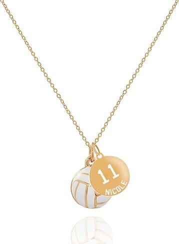 قلادة الكرة الطائرة الشخصية - Coin Jersey Coin المحفورة المخصصة والسحر ثلاثي الأبعاد - هدية مطلية بالفضة أو ذهبية للاعبين أو المدربين أو الفرق - انطباع تشيلسي (مطلي بالذهب) in Saudi Arabia