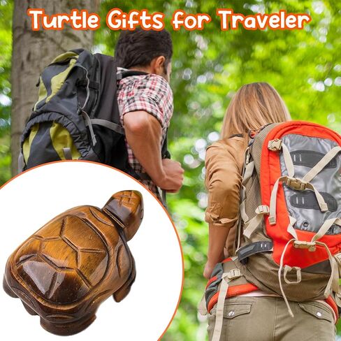 Gifts for Travelers Women Travel Turtle Gifts for Travelers Good Luck Gifts Travel Gifts for Women 1.5" Turtle Figurines, Tiger's Eye in Saudi Arabia