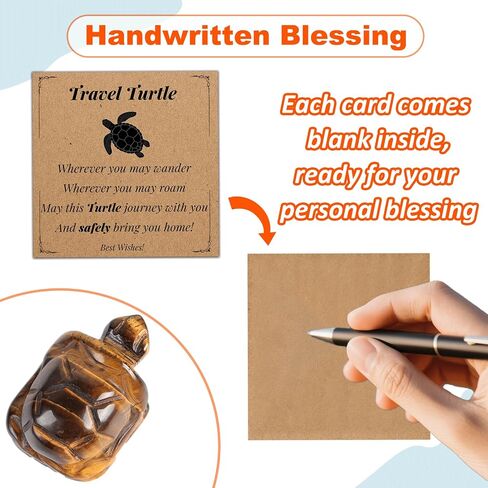 Gifts for Travelers Women Travel Turtle Gifts for Travelers Good Luck Gifts Travel Gifts for Women 1.5" Turtle Figurines, Tiger's Eye in Saudi Arabia