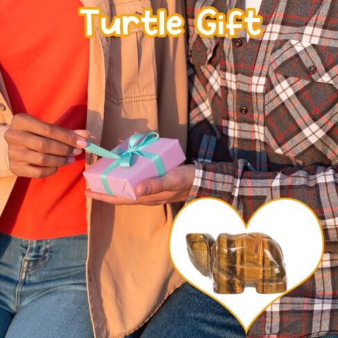Gifts for Travelers Women Travel Turtle Gifts for Travelers Good Luck Gifts Travel Gifts for Women 1.5" Turtle Figurines, Tiger's Eye in Saudi Arabia