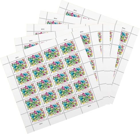 100 Celebration Blooms 2024 Forever Stamps – 5 Sheets of 20 First-Class Postage – Floral Design for Wedding, Birthday, Greeting Cards & Everyday Mail in Saudi Arabia