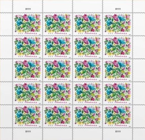 100 Celebration Blooms 2024 Forever Stamps – 5 Sheets of 20 First-Class Postage – Floral Design for Wedding, Birthday, Greeting Cards & Everyday Mail in Saudi Arabia