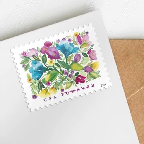 100 Celebration Blooms 2024 Forever Stamps – 5 Sheets of 20 First-Class Postage – Floral Design for Wedding, Birthday, Greeting Cards & Everyday Mail in Saudi Arabia