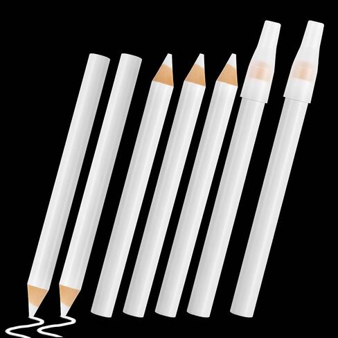 7 PCS Sewing Pencils for Fabric - Washable White Fabric Marking Pencils with Tip Caps, Ideal for Tailors, Quilting, Dressmaker & DIY Crafts (8.75cm) in Saudi Arabia