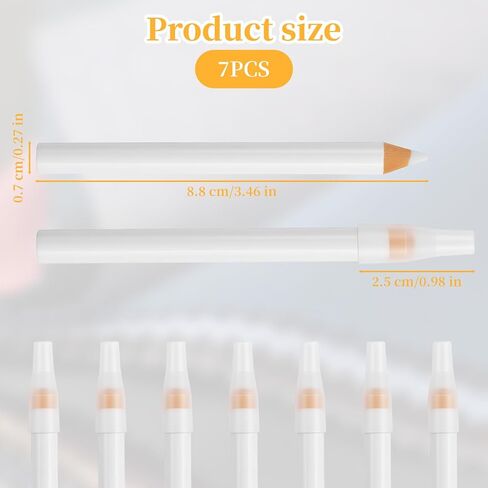 7 PCS Sewing Pencils for Fabric - Washable White Fabric Marking Pencils with Tip Caps, Ideal for Tailors, Quilting, Dressmaker & DIY Crafts (8.75cm) in Saudi Arabia