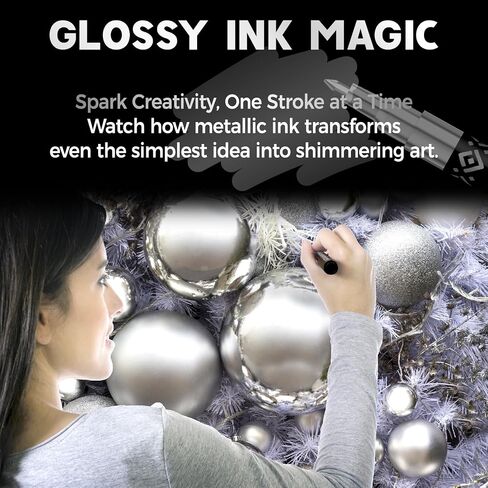 3Pcs Chrome Paint Markers, Silver Permanent Mirror Liquid Chrome Pens for Plastic, Metal, Model, Jewelry, Wheel Painting, Touch Up & Repair Kit, DIY Art Projects in Kuwait