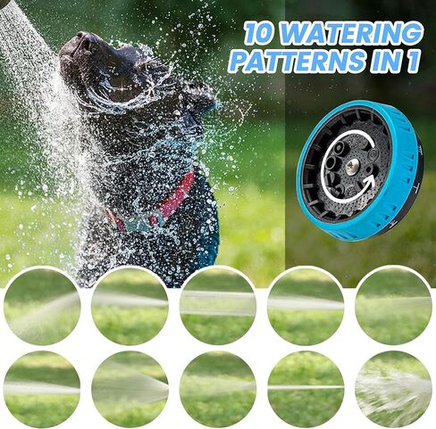 مرفق خرطوم غسل الكلاب ، وضع رذاذ صابون دش أليف 10 في 1 في 1 مع فرشاة مطاطية للاستمالة ، فوهة خرطوم مع موزع صابون 100 سم ، لسقي ، غسيل السيارات ، الكلب والحلول (الأزرق) in Kuwait