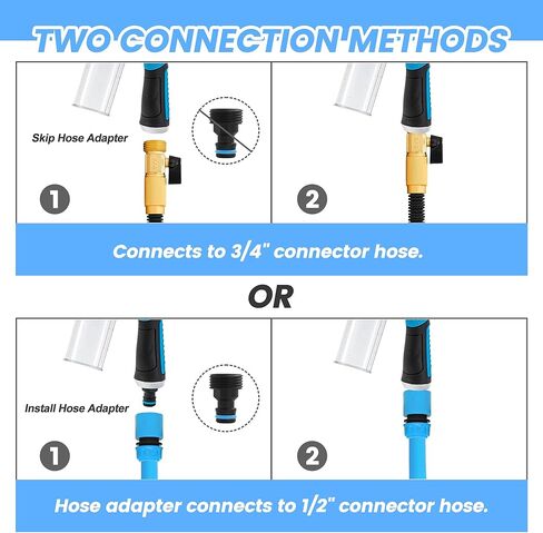 مرفق خرطوم غسل الكلاب ، وضع رذاذ صابون دش أليف 10 في 1 في 1 مع فرشاة مطاطية للاستمالة ، فوهة خرطوم مع موزع صابون 100 سم ، لسقي ، غسيل السيارات ، الكلب والحلول (الأزرق) in Kuwait