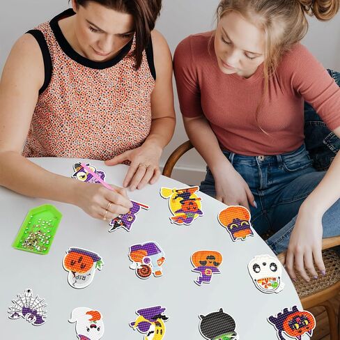36PCS Halloween Crafts for Adults DIY Diamond Art: DIY Refrigerator Magnets Stickers Kit, Magnetic Fridge Decor (Pumpkin) in Kuwait