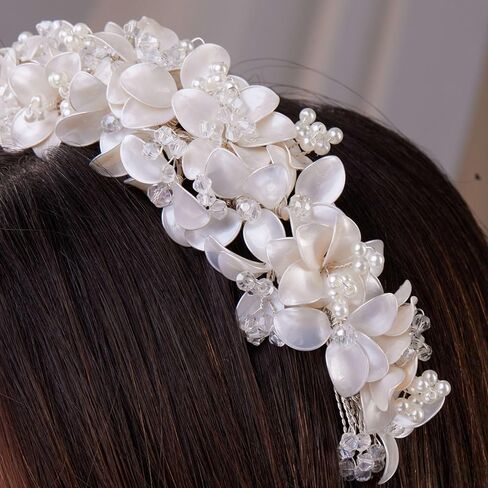 مصنوعة يدويًا لؤلؤة وراتنج زفاف الزفاف فرقة شعر الزفاف in Saudi Arabia