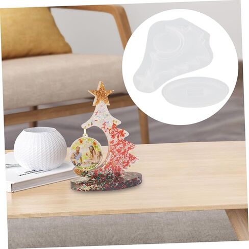 doitool 1set شكل شجرة الكريسماس شكل راتنج صور قوالب القوالب لإطارات الصور ديي ديني عيد الميلاد متينة وتصميم لديكور عطلة فريد in Saudi Arabia