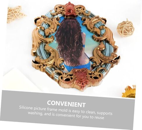 Artibetter السيليكون صورة إطار الصورة لقوالب راتنج الايبوكسي صياغة مرنة DIY صورة عرض القالب تصميم إطار متين لمشاريع الراتنجات الإبداعية للحفلات والديكور المنزلي in Saudi Arabia
