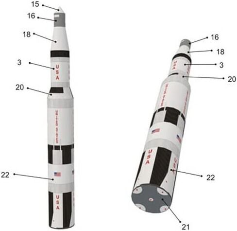 Dagijird 1: 300 Scale USS Saturn v Rocket and Pad Pad Diy Handcraft Paper Model Model (مجموعة غير معبدة) in Kuwait