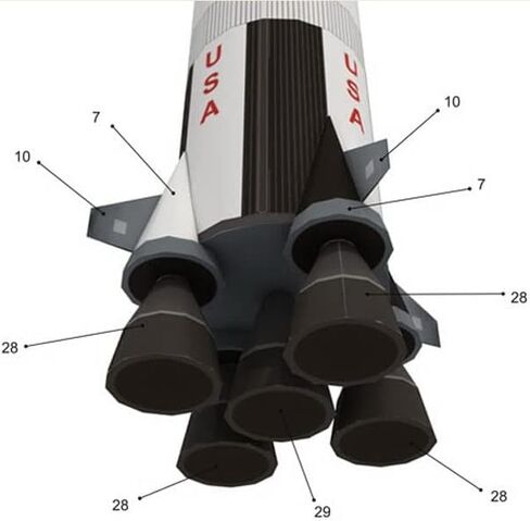Dagijird 1: 300 Scale USS Saturn v Rocket and Pad Pad Diy Handcraft Paper Model Model (مجموعة غير معبدة) in Kuwait