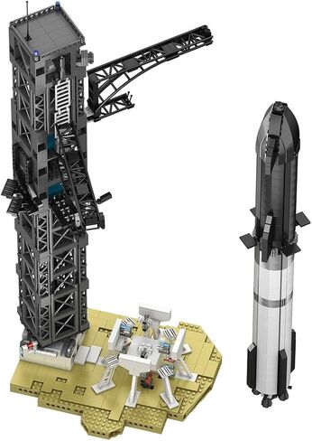 DERELOAS Starship Rockets Building Bolcks for Adults - Model Rocket Kits with Launch Set, Rocket Ship Building Kits for Men Women, Space Ship Building Set, Gift for Christmas (1778PCS) in Saudi Arabia
