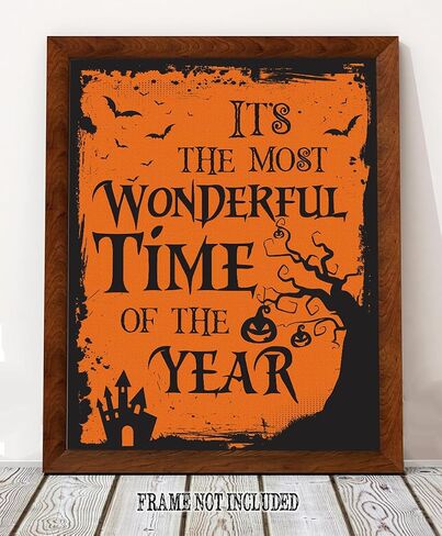 It's The Most Wonderful Time of The Year 16x20 Stretched Canvas - Decorative Halloween Decorations & Home Office Decor for Spooky Season & Holiday Decorations, Witchy Gift Idea, Spooky Wordplay Art in Saudi Arabia