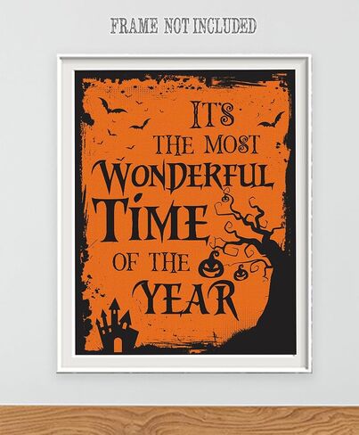 It's The Most Wonderful Time of The Year 16x20 Stretched Canvas - Decorative Halloween Decorations & Home Office Decor for Spooky Season & Holiday Decorations, Witchy Gift Idea, Spooky Wordplay Art in Saudi Arabia