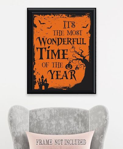 It's The Most Wonderful Time of The Year 16x20 Stretched Canvas - Decorative Halloween Decorations & Home Office Decor for Spooky Season & Holiday Decorations, Witchy Gift Idea, Spooky Wordplay Art in Saudi Arabia