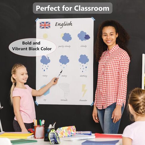 SFAIH Dry Erase Markers Fine Tip - 6 Pack Whiteboard Markers Dry Erase For Kids Adult Low Odor, Black Dry Erase Markers Fine Point For Home Classroom in Kuwait