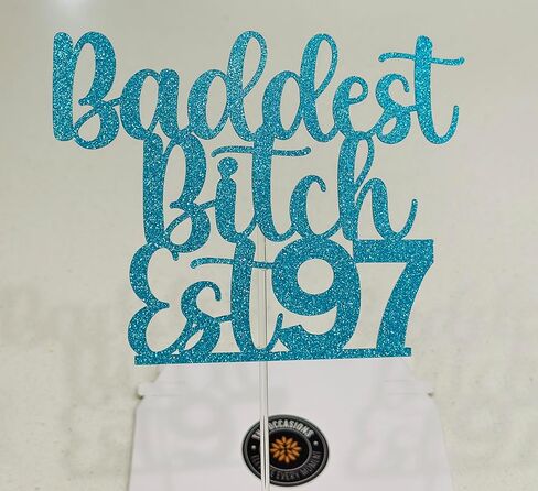 تزيين كعكة عيد ميلاد سعيد شخصية | كعكة مخصصة توبر | مخصص كب كيك توبر ، أي اسم أي اسم زخرفة زخرفة بريق بطاقة | ذهبية وجميع الألوان in Kuwait