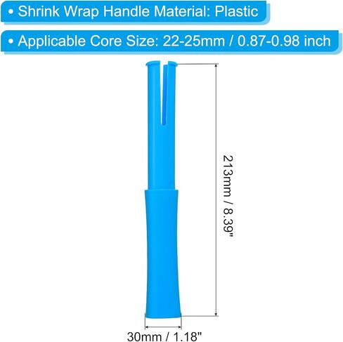 PATIKIL 8 Inch Shrink Wrap Handle, 2Pcs Stretch Wrap Dispenser Stretch Film Dispenser Plastic Hand for 22-25mm Core Furniture Wrapping Moving Packing, Blue in Saudi Arabia