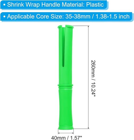PATIKIL 10 Inch Shrink Wrap Handle, 6Pcs Stretch Wrap Dispenser Stretch Film Dispenser Plastic Hand for 35-38mm Core Furniture Wrapping Moving Packing, Green in Saudi Arabia