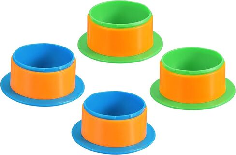 PATIKIL 4 Inch Shrink Wrap Handle, 4Pcs Stretch Wrap Dispenser Stretch Film Dispenser Plastic Hand for 76mm Above Core Furniture Wrapping Moving Packing, Dark Blue/Orange in Saudi Arabia
