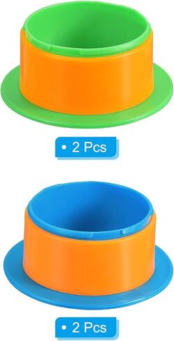 PATIKIL 4 Inch Shrink Wrap Handle, 4Pcs Stretch Wrap Dispenser Stretch Film Dispenser Plastic Hand for 76mm Above Core Furniture Wrapping Moving Packing, Dark Blue/Orange in Saudi Arabia