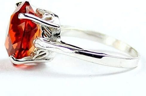 تم إنشاء Padparadsha الياقوت مجموعة من الفضة الاسترليني الصلبة. رنين السيدات. • SR055 in Saudi Arabia