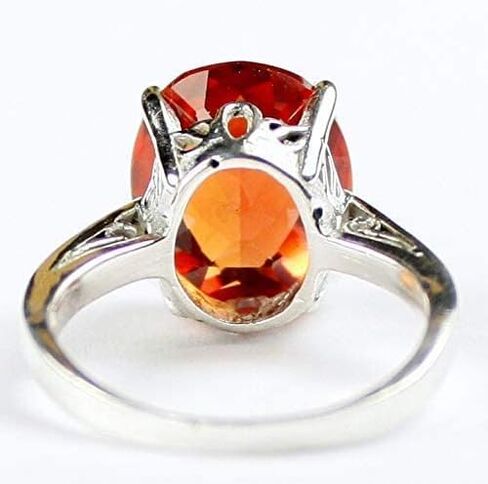 تم إنشاء Padparadsha الياقوت مجموعة من الفضة الاسترليني الصلبة. رنين السيدات. • SR055 in Saudi Arabia