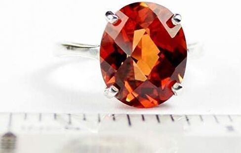 تم إنشاء Padparadsha الياقوت مجموعة من الفضة الاسترليني الصلبة. رنين السيدات. • SR055 in Saudi Arabia