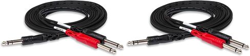 Hosa STP-203 1/4" TRS to Dual 1/4" TS Insert Cable, 3 Meters in Saudi Arabia