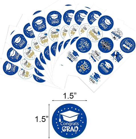 120pcs 2025 ملصقات التخرج فئة من الملصقات التخرج 1.5 "علامات الهدايا للأظرف ديكورات الحلوى لبطاقات ختم المغلف هدية (أخضر) in Kuwait