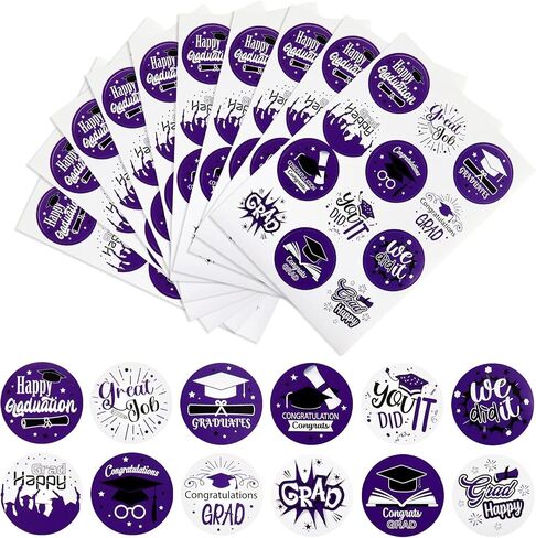 120pcs 2025 ملصقات التخرج فئة من الملصقات التخرج 1.5 "علامات الهدايا للأظرف ديكورات الحلوى لبطاقات ختم المغلف هدية (أخضر) in Kuwait