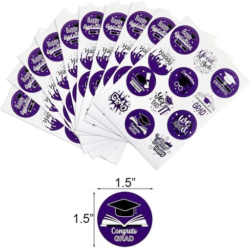 120pcs 2025 ملصقات التخرج فئة من الملصقات التخرج 1.5 "علامات الهدايا للأظرف ديكورات الحلوى لبطاقات ختم المغلف هدية (أخضر) in Kuwait