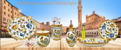 Ceramiche d'Arte Parrini - الفخار الخزفي الإيطالي يقدم صينية صينية لتعليق Rooster Montelupo المصنوع في إيطاليا فلورنسا in Saudi Arabia