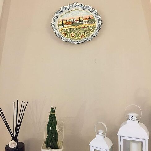 Ceramiche d'Arte Parrini - سيراميك إيطالي يقدم صينية الفخار المرسومة عباد الشمس المصنوعة في إيطاليا توسكان in Saudi Arabia