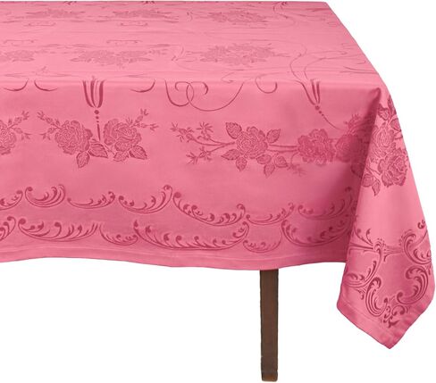 Red Tablecloth Jacquard Roses Fabric Romantic Tablecloth, European Textile, Home Decor for Holidays, Dining Interior, Housewarming Gift, Christmas in Saudi Arabia