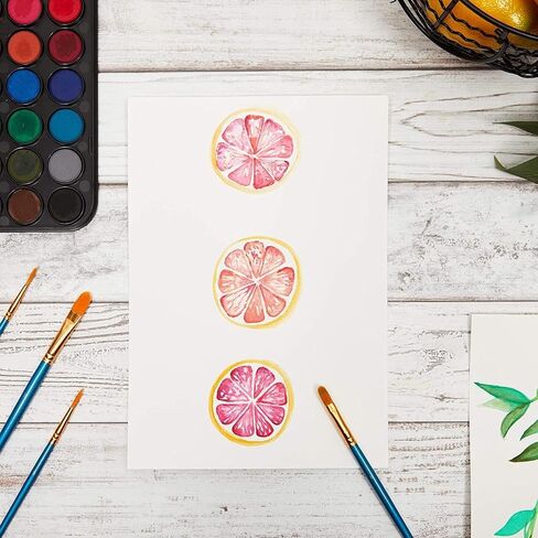 Bright Creations Printable Cold Pressed Watercolor Paper Bulk Pad - 100 Sheets, 8.5 x 11 in, 230 GSM, White - Painting Paper for Acrylics & Sketching in Saudi Arabia