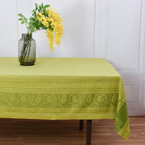 Tablecloth Jacquard Fabric Linen-Cotton Square Tablecloth, European Textile, Home Decor for Holidays, Dining Interior, Housewarming Gift in Saudi Arabia