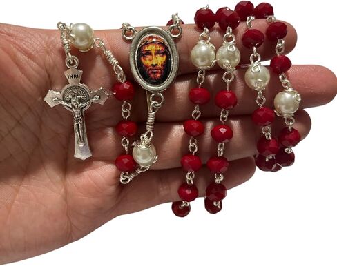 Sangre preciosa de Jesucristo, Precious Blood Jesus Christ, red rosary, chaplet Precious Blood, handmade,catholic chaplet, rosario rojo, capilla Preciosa Sangre, hecho a mano, coronilla católica in Saudi Arabia