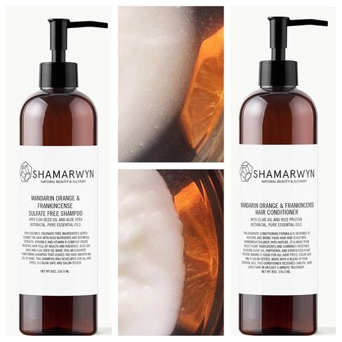 شامبو ، مجموعة مكيف ، ماندرين برتقالي وكبريتات خالية من الكبريتات الطبيعية ، ألوان عضوية آمنة 8 أوقية in Kuwait