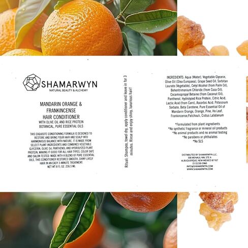 شامبو ، مجموعة مكيف ، ماندرين برتقالي وكبريتات خالية من الكبريتات الطبيعية ، ألوان عضوية آمنة 8 أوقية in Kuwait