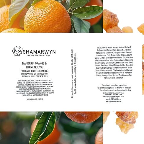 شامبو ، مجموعة مكيف ، ماندرين برتقالي وكبريتات خالية من الكبريتات الطبيعية ، ألوان عضوية آمنة 8 أوقية in Kuwait