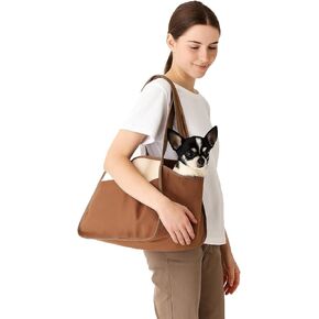 Dog Purse Carrier for Small Dogs, Dog Carrier with Secure Harness Clip, Zipper Closure Small Dog Bag for Pets-Blue, Up to 15 Lbs in Saudi Arabia