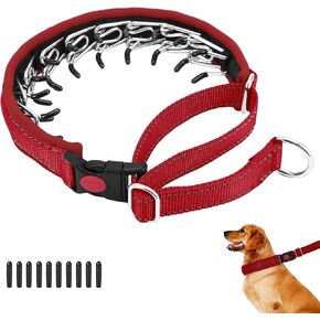 Martingale No Pull Dog Collar for Large Medium Small Dogs, Heavy Duty Nylon Reflective Adjustable Anti Pull Slip Collar with Buckle for Training Walking M Hot Pink in Kuwait