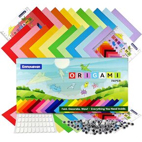 Origami Paper Set, 6x6 Inch, Double Sided Color, 220 Sheets, 10 Fun & Distinct Colors, Child-Friendly, with DIY Accessory Kit for Hands-on Art and Craft Projects in Saudi Arabia